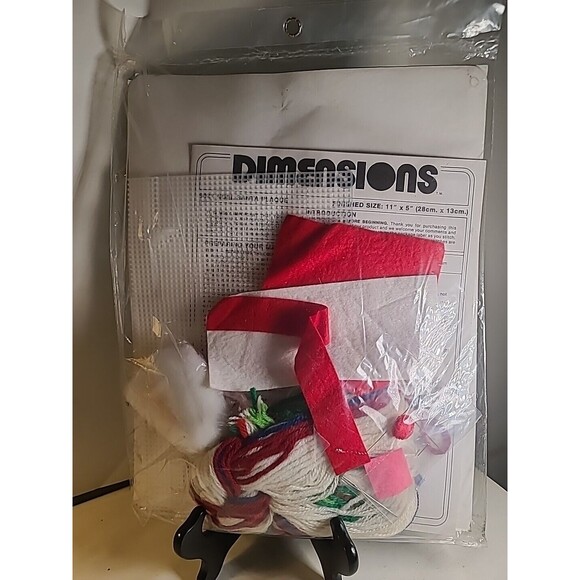 NEW Vintage Dimensions Needlepoint kit #9021 noel santa puffie Crewel Christmas - Picture 4 of 6